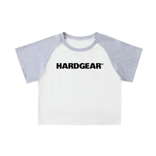 Color-Blocked Raglan Sleeve Crop Top