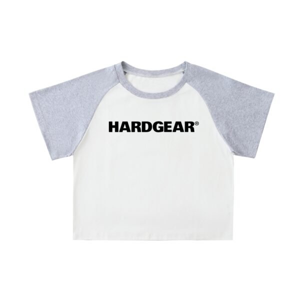 Color-Blocked Raglan Sleeve Crop Top